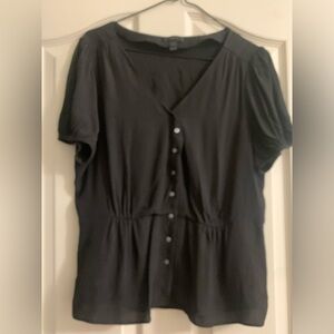 JCrew Vneck Button down Peplum blouse size 8